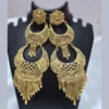 Regal Gold-Toned Chandbali Earrings