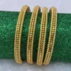 Exquisite Gold-Plated Filigree Bangle Set