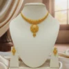 Regal Radiance: Premium Gold-Forming Choker & Earring Set