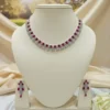 Premium Cubic Zirconia & Ruby-Red Necklace Set